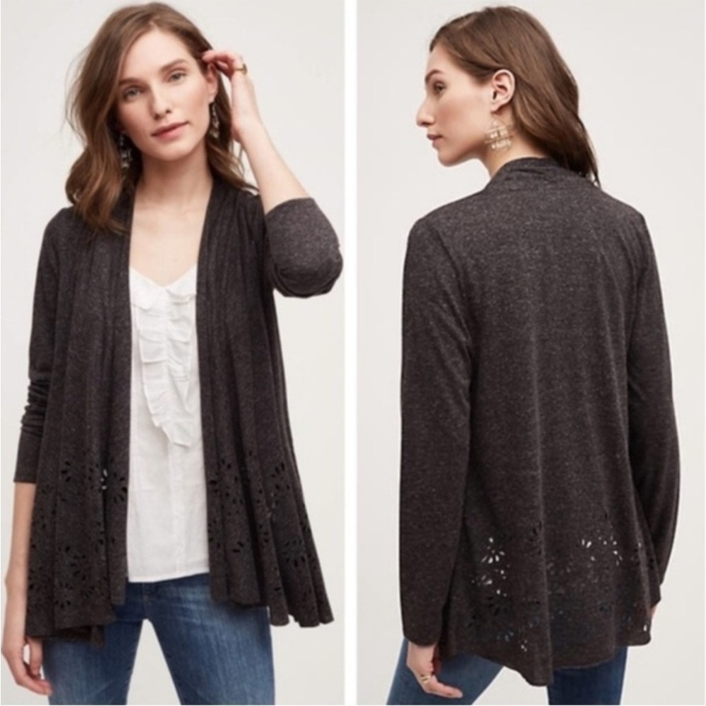 Anthropologie Meadow Rue Verna Cut Out Cardigan Sz M